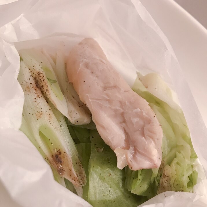 【79kcal】レンジで簡単☆野菜ササミ蒸し